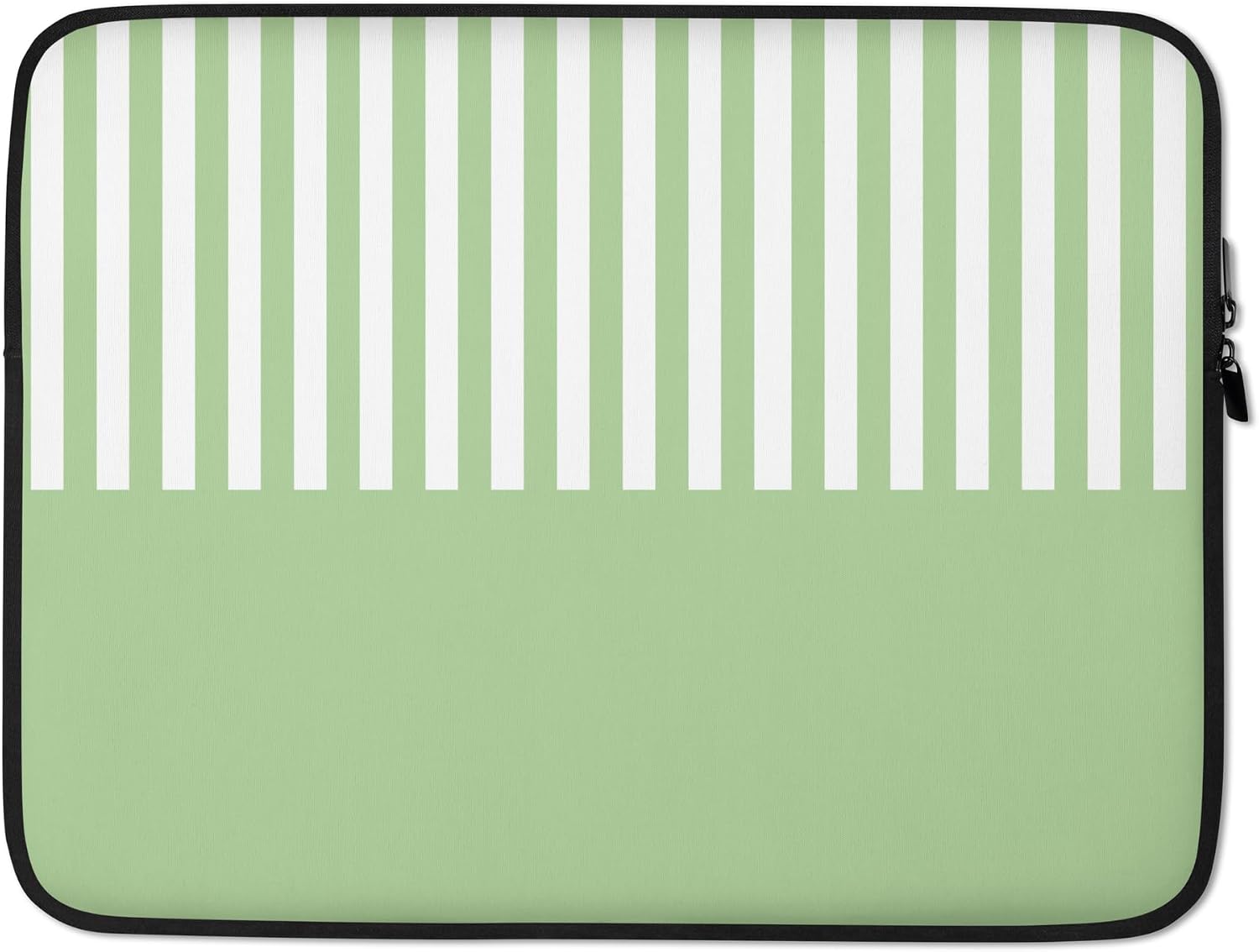 Light Green Stripes Color Block Vertical Lines Striped Graphic Laptop Sleeve image 5