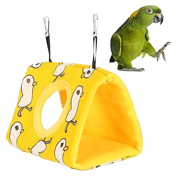 Bed Cage Tent, Parrots Hammock Comfortable for Playing for Hiding(M, Duck+yellow bottom)
