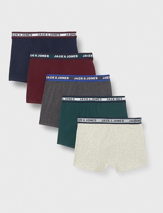 Jack & Jones JACOLIVER TRUNKS 5 PACK NOOS JNR Boxer Şort Erkek çocuk