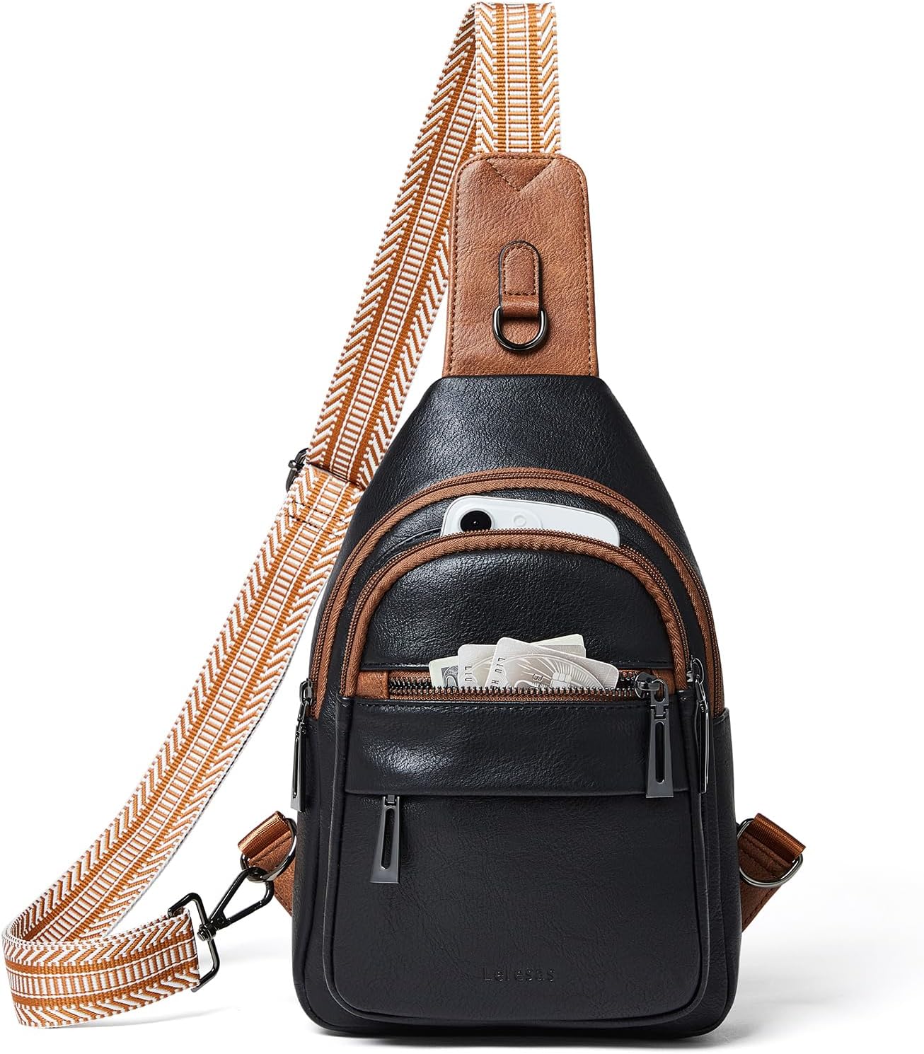 7L Sling Bag for Women Crossbody Bag Sling Purse Fanny Packs Vegan Leather Chest Bag Trendy Handbag Travel Anti Theft