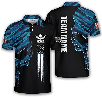 PRIMESTY Personalized Badminton Shirt, Custom Name Badminton Jersey Gift for Badminton Lovers, Badminton Polo Shirt Men Women