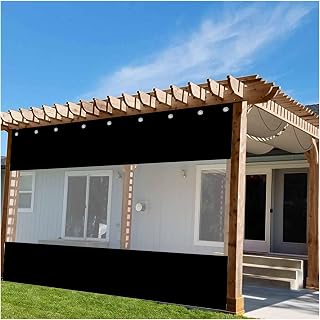 PVC Plastic Visual Curtain Transparent Waterproof Tarpaulin with Metal Eyelets, for Terrace, Balcony, Outdoor, Pergola, Customized UHEKC (Color : Clear, Size : 1.2x2m)
