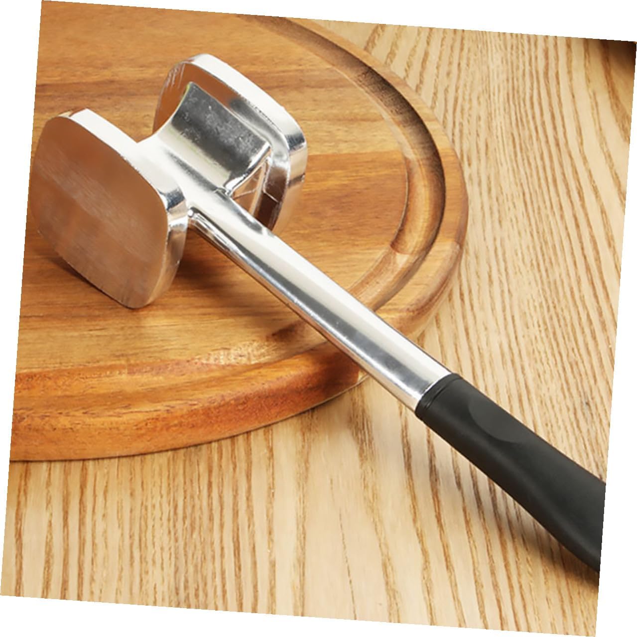 Double-sided Aluminum Meat Mallet for Tenderizing Beef Steak Practical Lightweight Alloy Hammer with Non-slip Handle Kitchen Tool for Efficient Meat Preparation