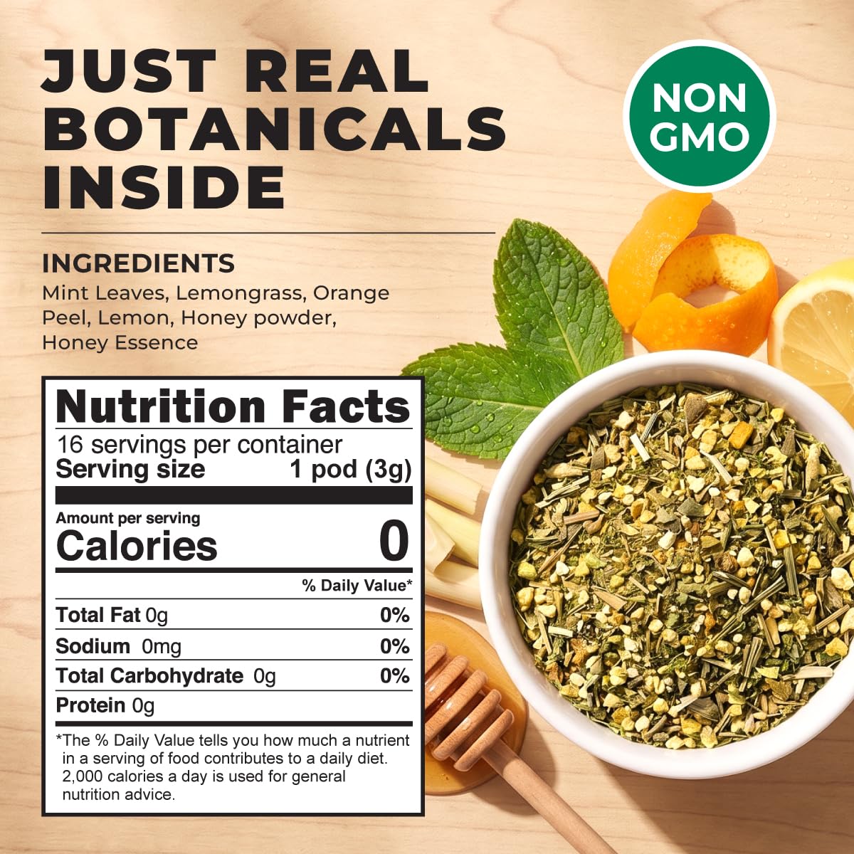 Honey Citrus Mint  Pod 16 unt - 100% Natural Caffeine Free Herbal  thumbnail