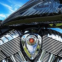 Vista 1 de Juego de soporte para monedas con cubierta de cuerno indio con veterano marino para Chieftain, Chief Classic, Chief Vintage, Dark Horse, Roadmaster