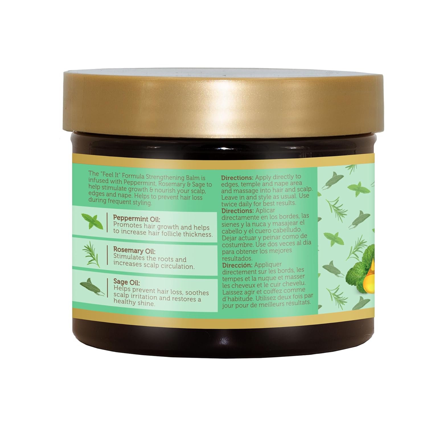 African Pride Feel It Formula Hair Strengthening Balm - 4oz (Pack of 3)