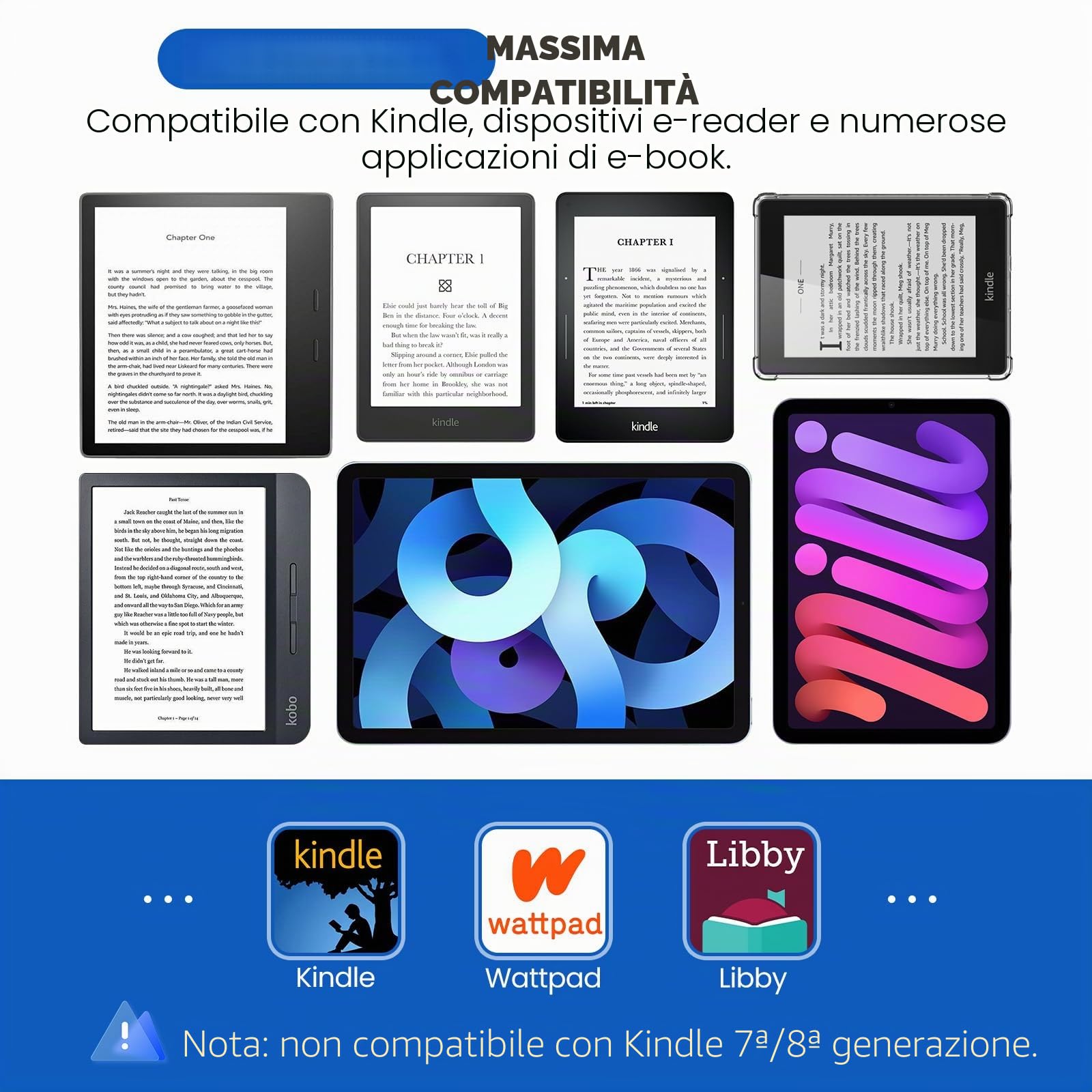 Supporto per Kindle a Collo di Cigno con Telecomando Gira Pagine per Leggere a Letto, Supporto da Scrivania per Tablet, Braccio Lungo Flessibile per Tablet, iPhone e Accessori Kindle