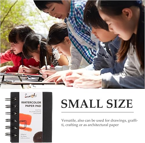 Miniatura 8 de EXCEART Libro de dibujo Acuarela Pintura Cuaderno de bocetos en blanco Libro de dibujo de arte Cuaderno de dibujo en espiral Libro de bocetos