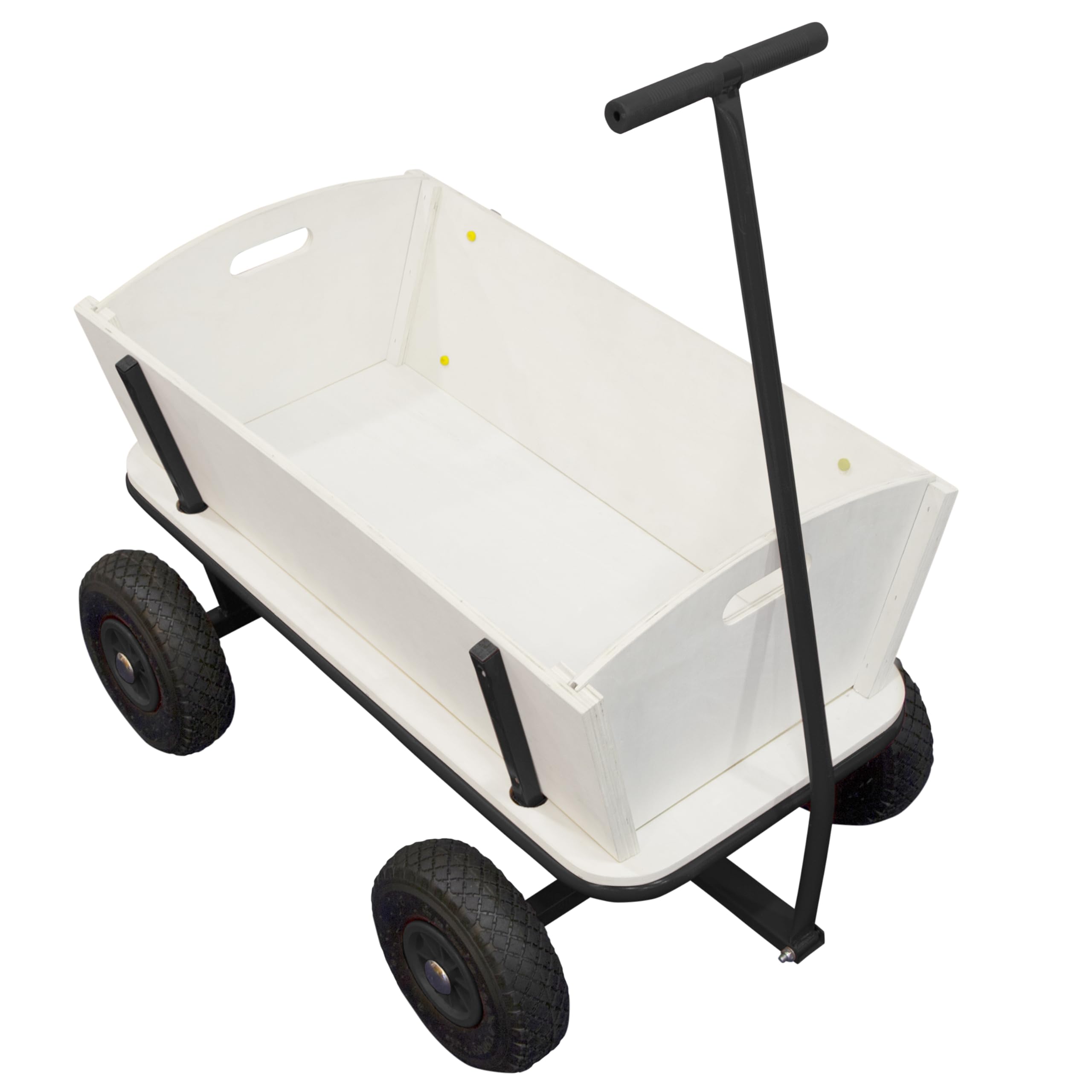 Sunny Billy Beach Wagon Carro Jardin en Negro, Carrito Playa | Carrito Jardin, Madera, para ninos con Ruedas neumaticas | Carro Playa, Carro Playa Ruedas Grandes, 94,5 x 61 x 97 cm, MAX 100 kg.