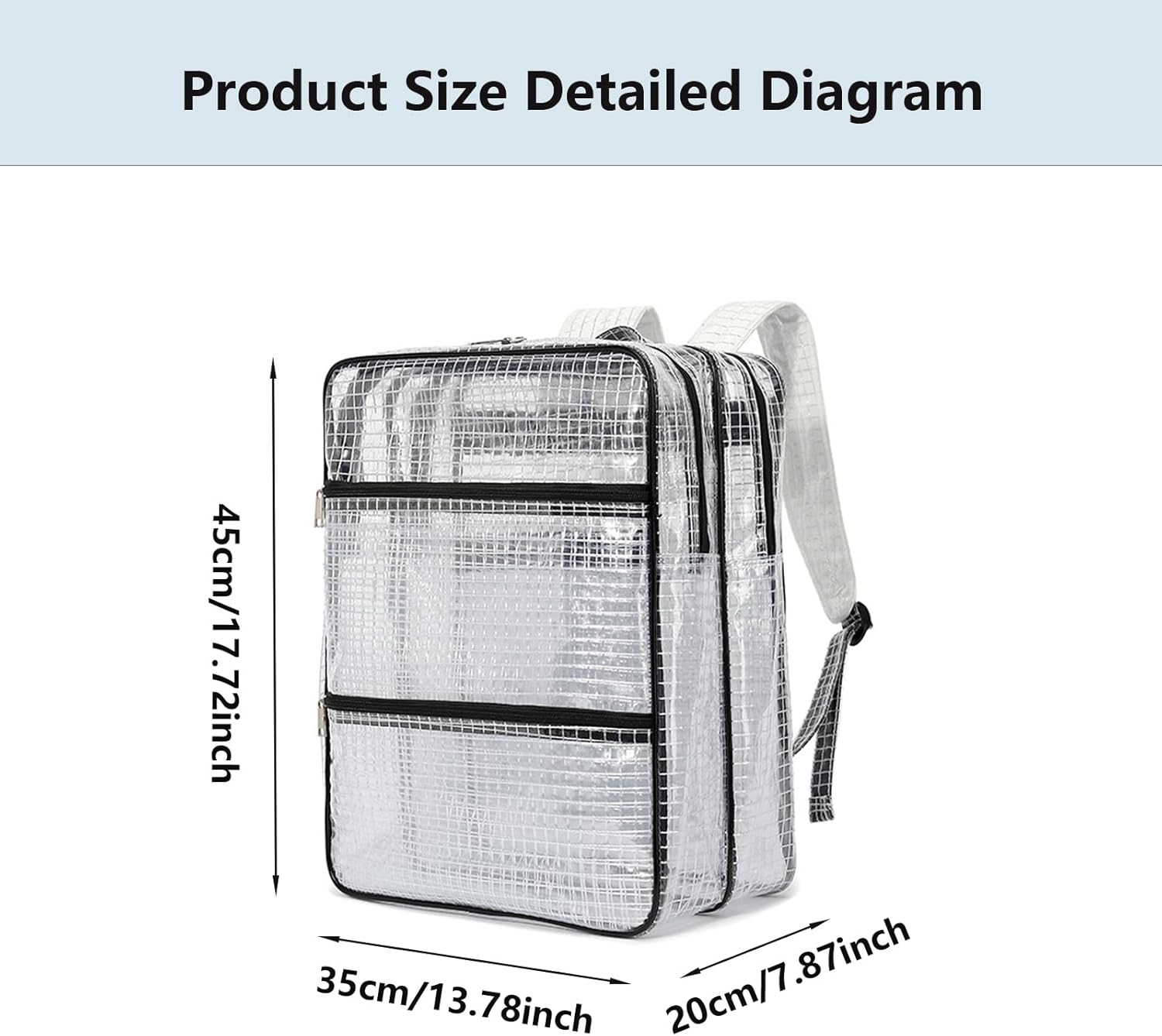 Anti-Static Clear PVC Backpack Industrial Tool Backpack for Electrician & Engineer Cleanroom Accessories Storage Organizer
