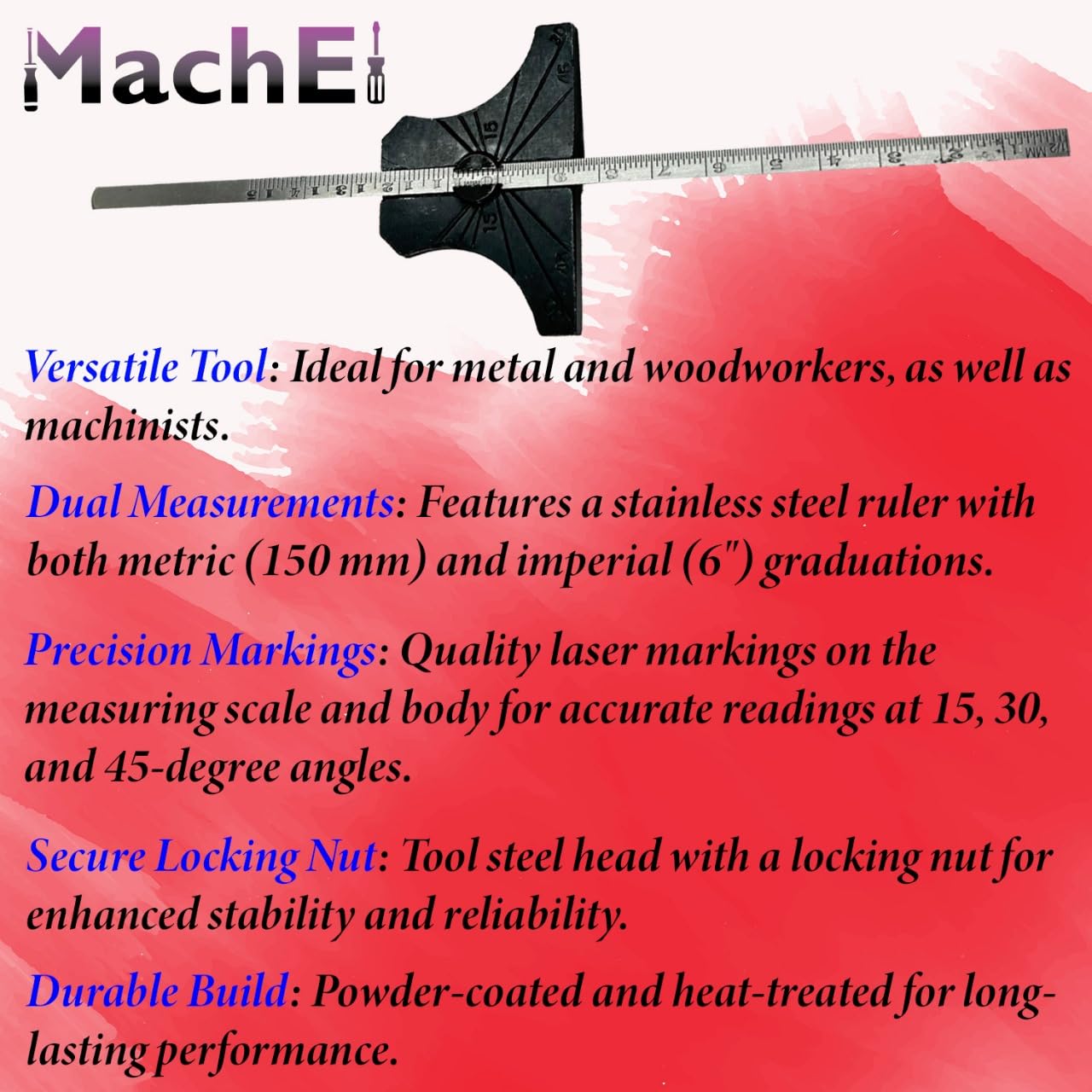 6 Ruler Engineer 6 Inch Engineer's Ruler MachEl 6-Inch (150mm) Stainless Steel Depth ...