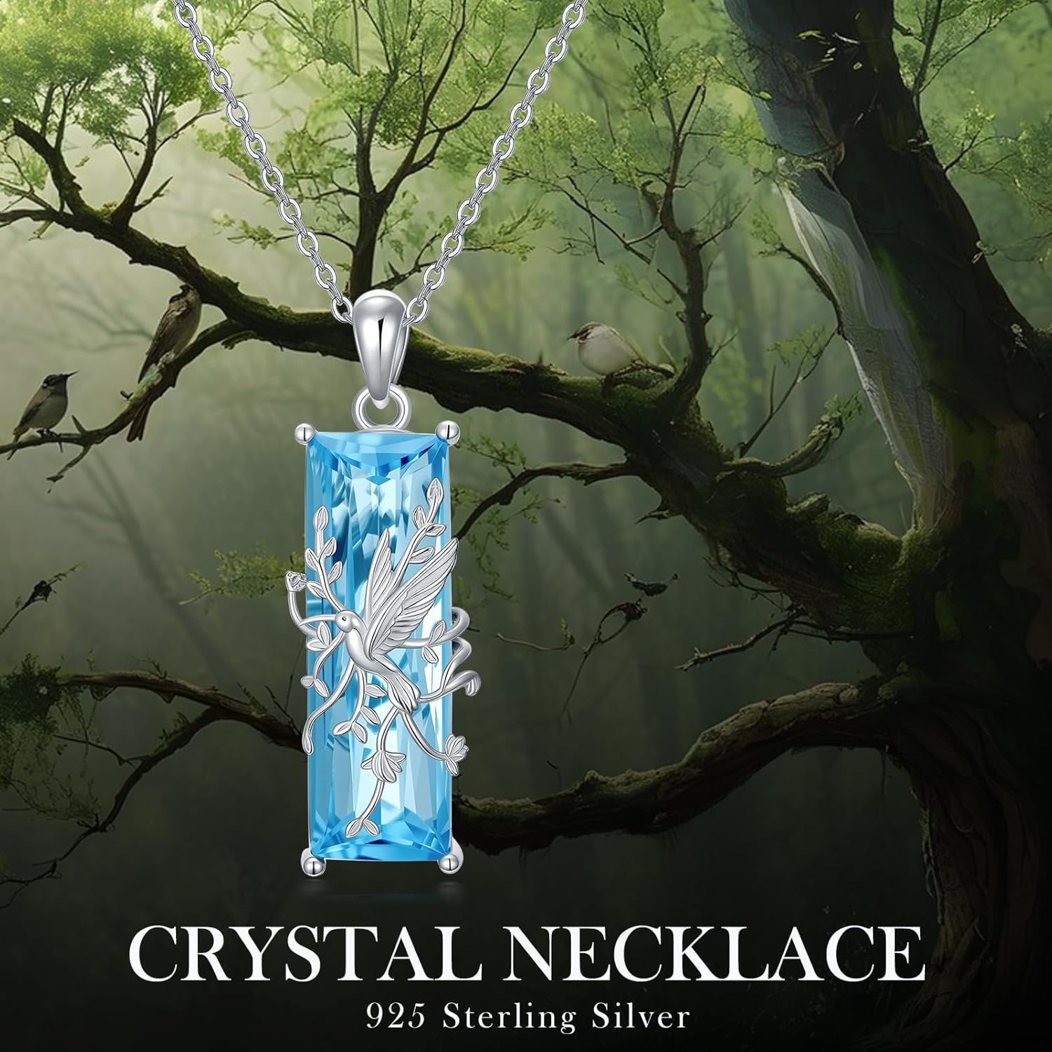 Bird Necklaces 925 Sterling Silver Cardinal/Hummingbird/Blue Jay/Yellow Canary Necklaces Jewelry for Bird Lover Gifts - Image 5