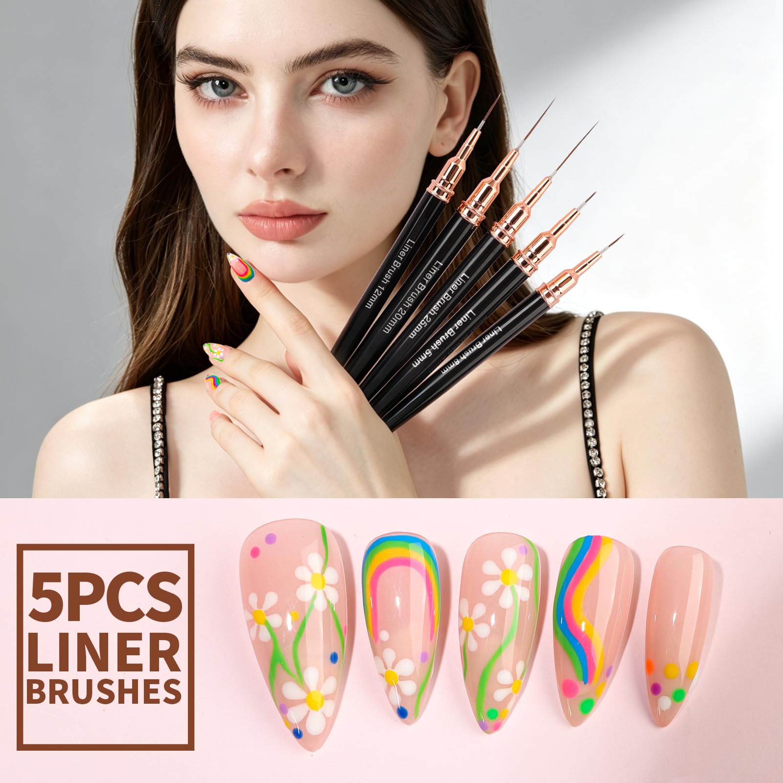 Teenitor Nail Art Kit - Complete Nail Striping Tools -2