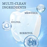 Vista 4 de 3 tabletas de pasta de dientes, menta, probióticos, naranja, pasta de dientes de aliento fresco, pastilla de enjuague bucal de viaje para adultos