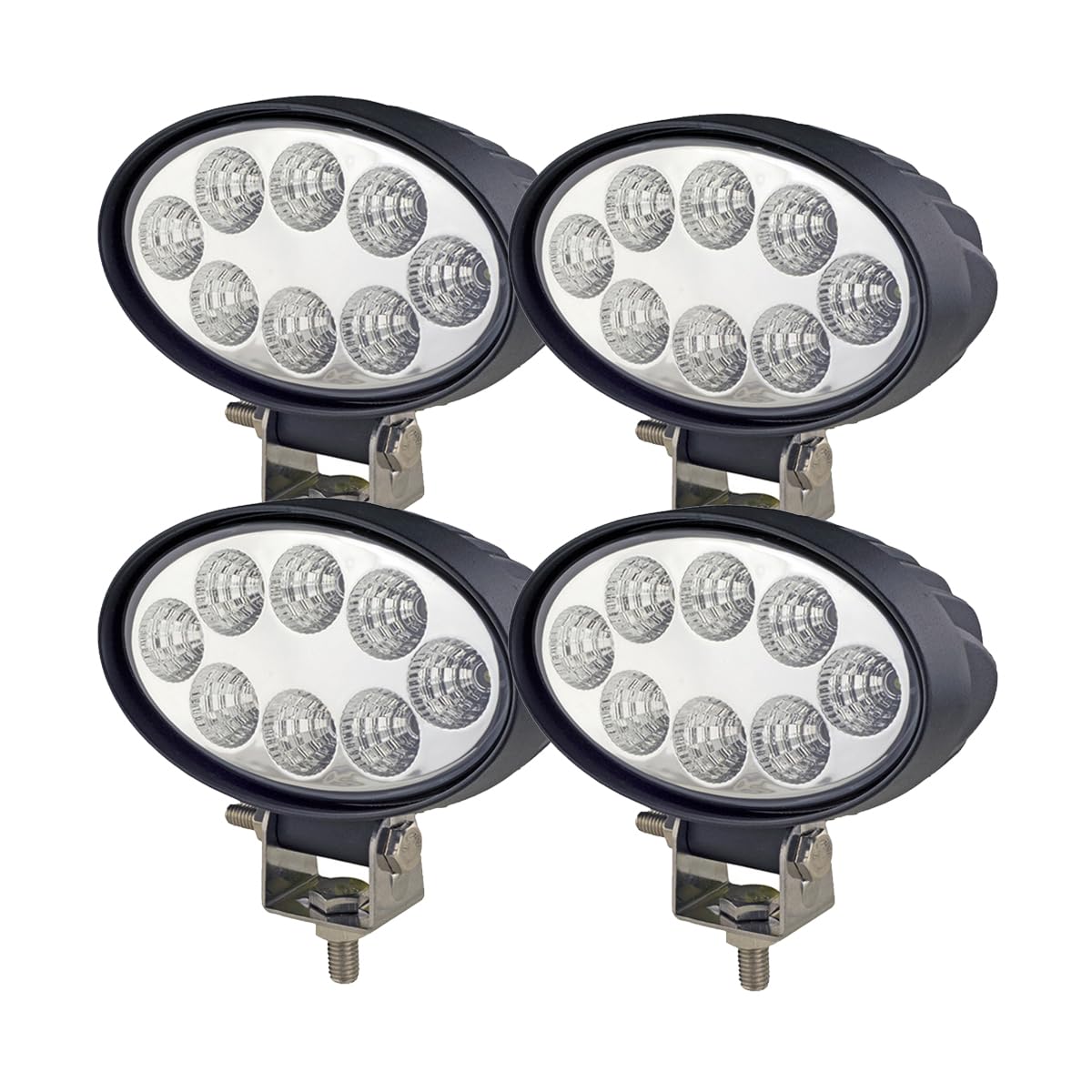 4X 24W Fari da lavoro LED ovali Offroad 12V24V IP68 per trattore SUV