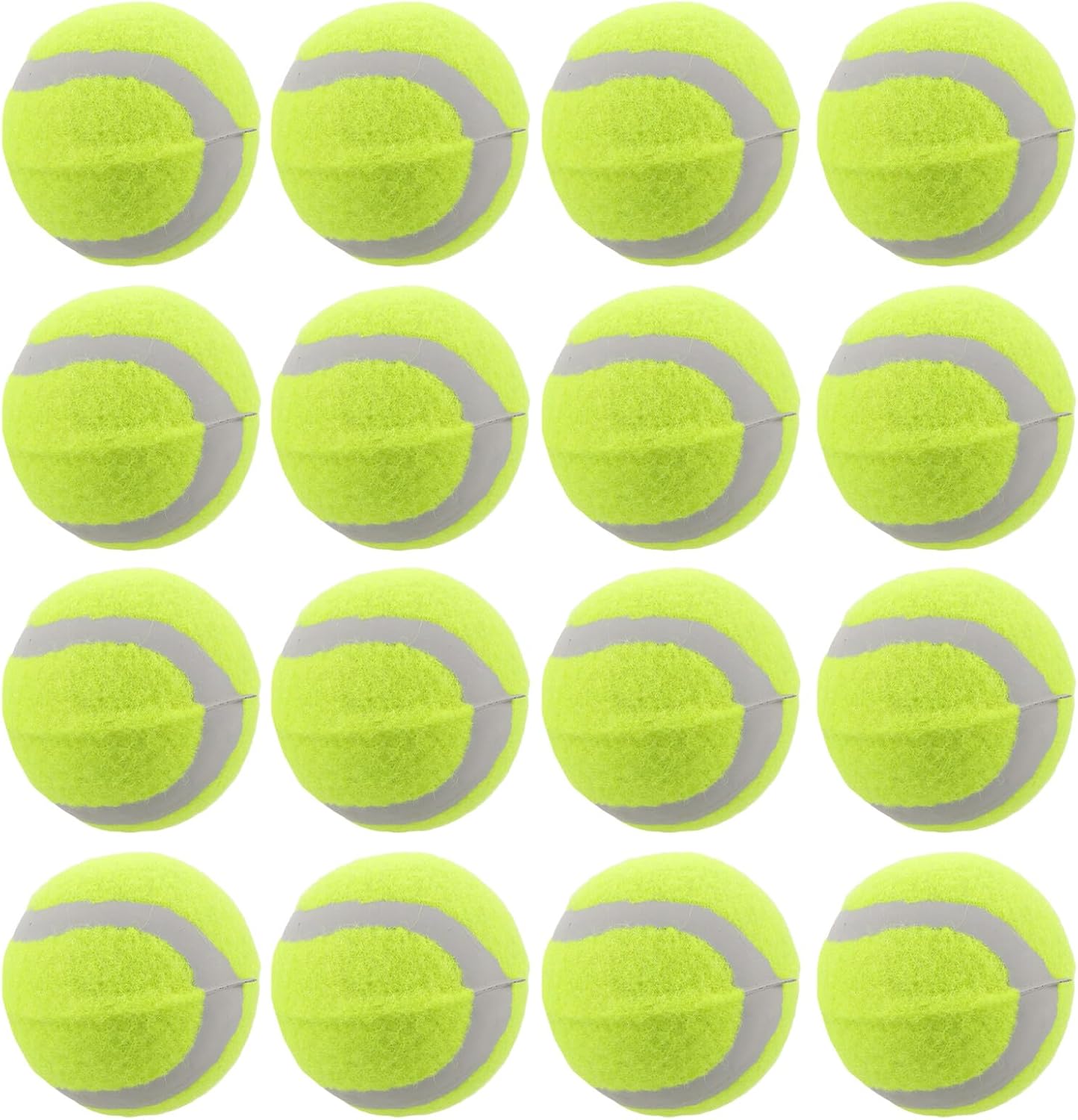 22pcs Squeaky Tennis Balls Dog Rubber Chew Balls Sturdy Exercise Training for Small Medium Large Dogs Interactive Fetch Pet Supplies