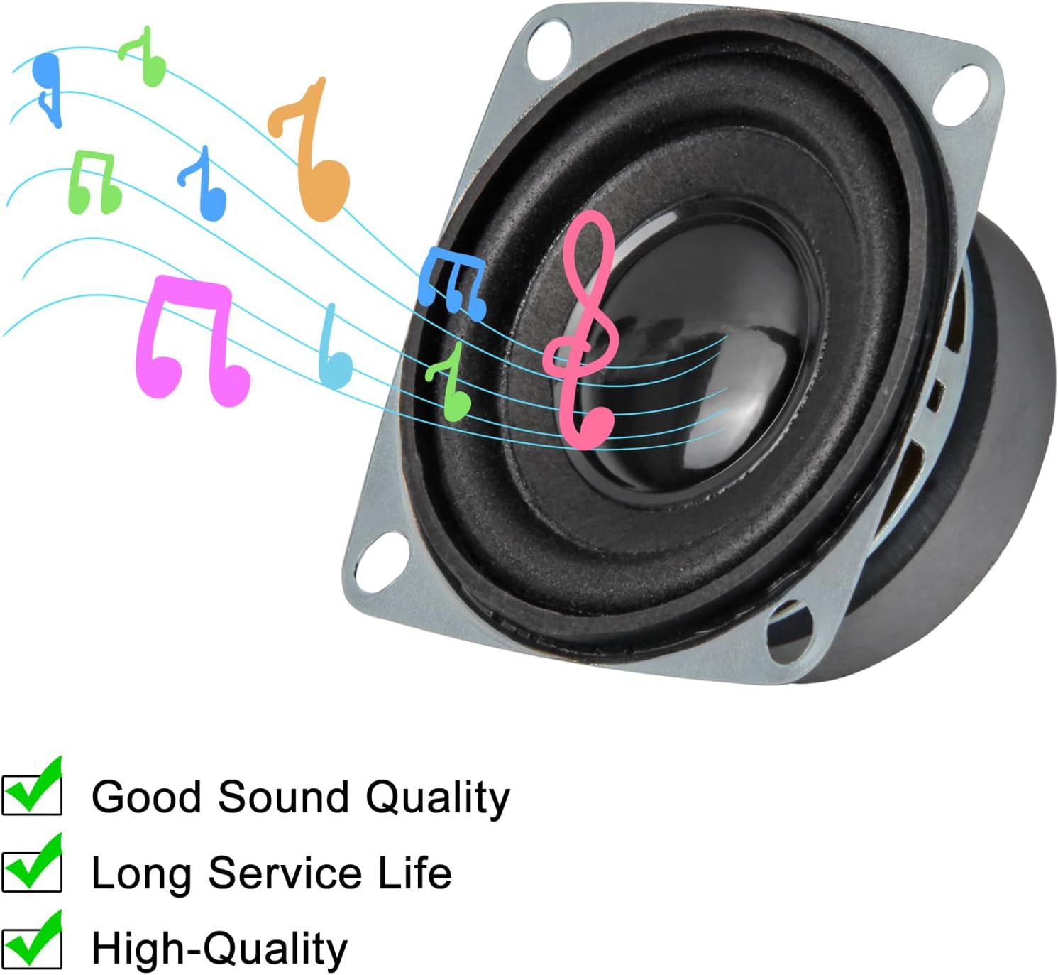 4PCS 2" 8Ohm 3W Full Range Audio Speaker Stereo Woofer Loudspeaker for Arduino(8 ohm Speaker)