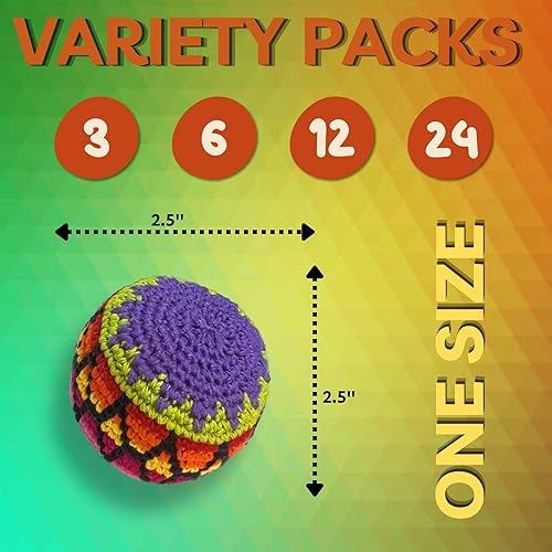 Miniatura 3 de Mia Jewel Shop Spirit of Nature - Footbag Sack for Kick Ball Assorted Foot Bag Crochet Hacky for Adults Juggling Balls for Beginners