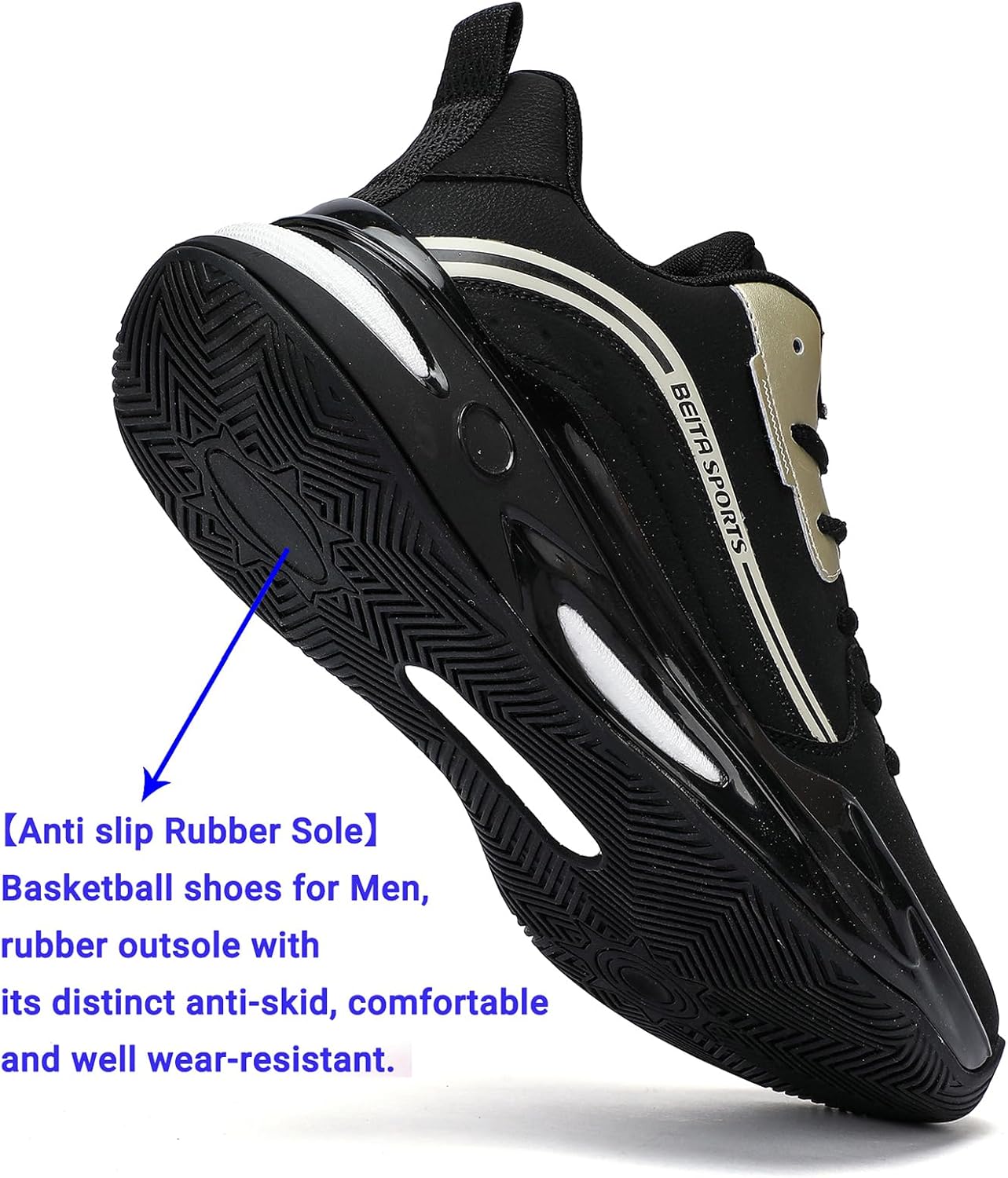 Beita High Upper Basketball Shoes for Men Sneakers Breathable Sports Shoes Anti Slip - Image 7