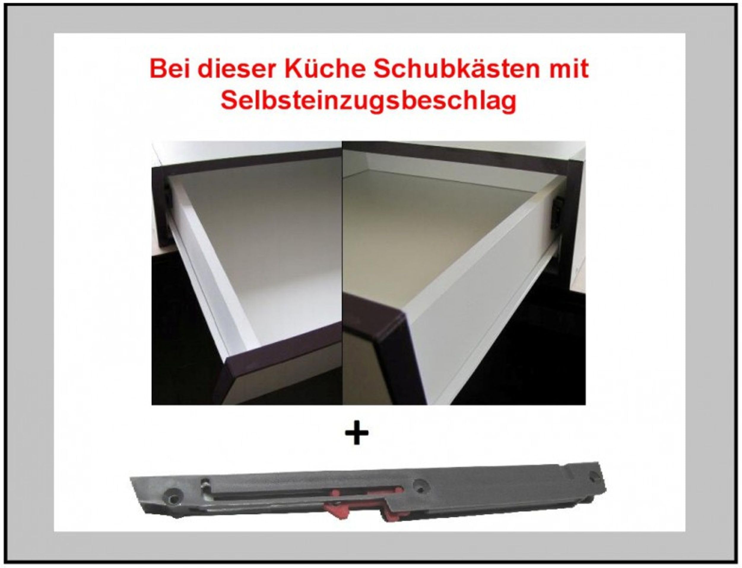 Küche Bianca Basic IV 240 Küchenzeile Hochglanz Grau Weiß Einbauküche Grey