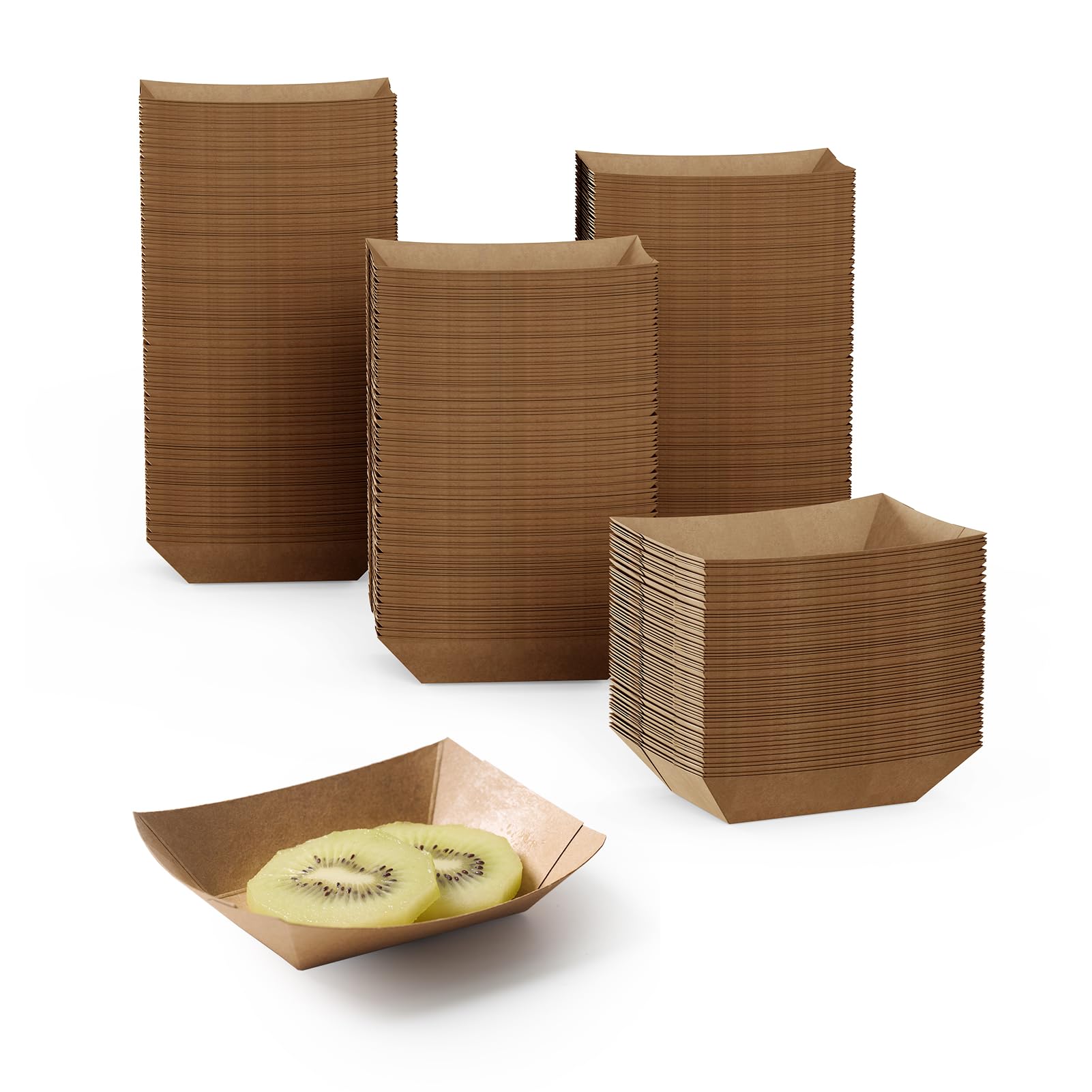 250 Pack 1/4 Lb Paper Food Trays, Mini Disposable Boat for Gameday, Paper Food Serving Tray for Snack Dessert Taco Nacho (Tiny)