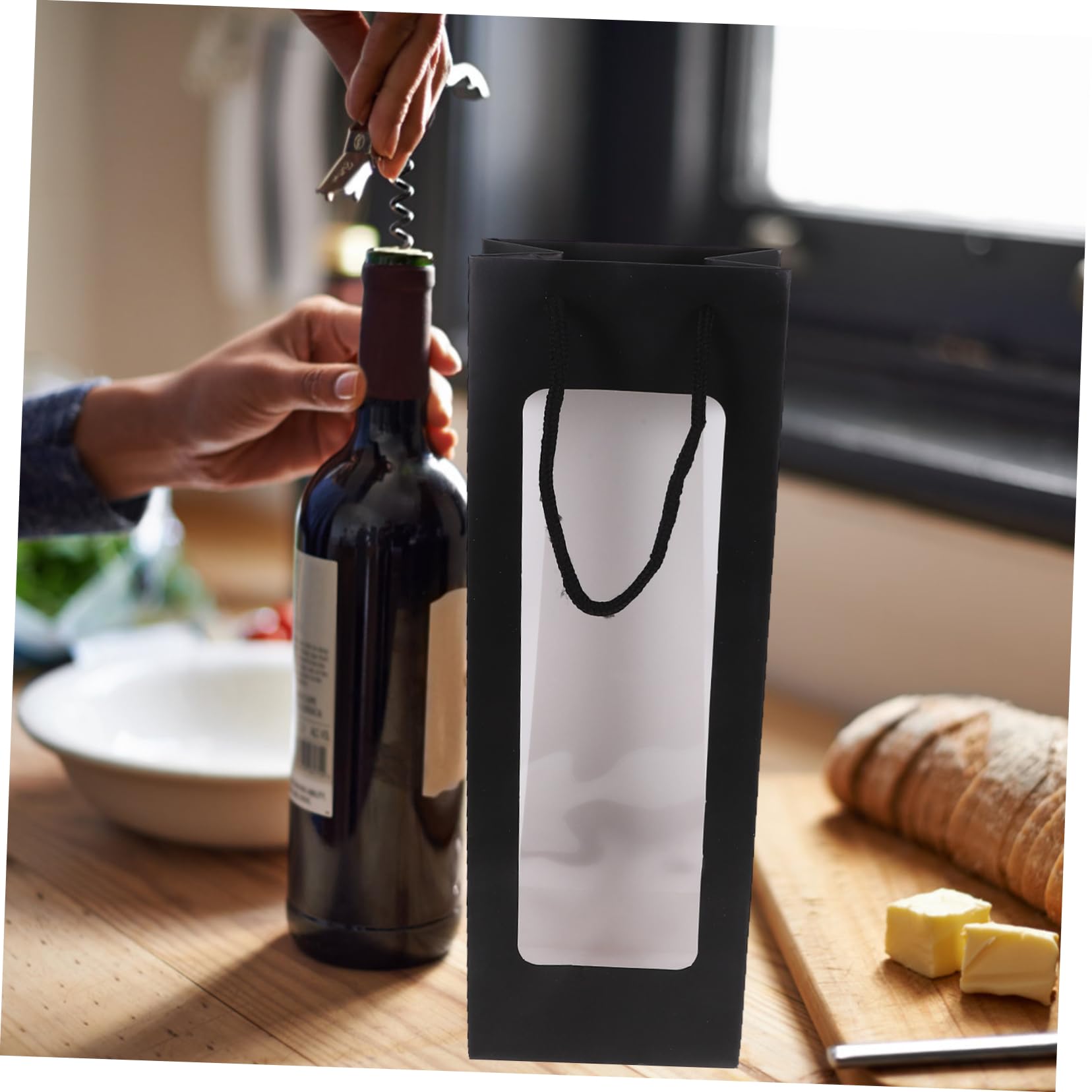 TOPBATHY 5 Ensembles Pochette Sachet Scellable Pour À Vin Range Bouteille Porte Bouteille D' De Bouteilles De Vin Rouge Papier 4 Pièces * 5