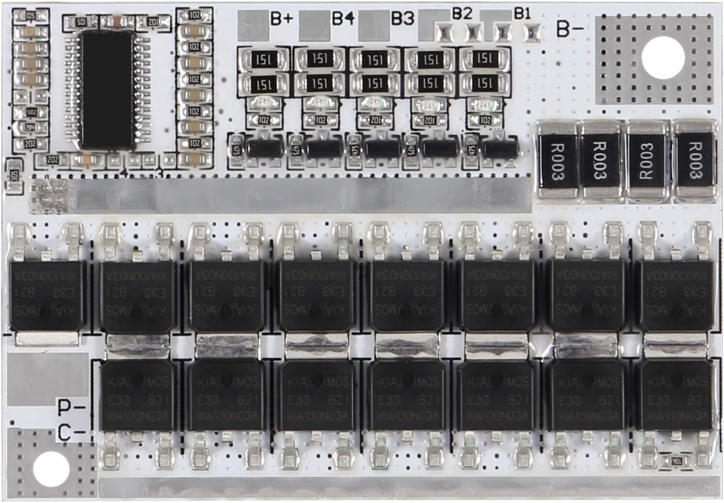 REES52 4S 100A LiFePO4 Lithium Battery Protection Balance Charging BMS Protection PCB Board - White-picture-31