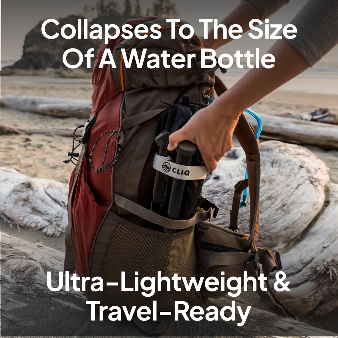 CLIQ Portable Chair Version 1.0 - Lightweight Folding Chair for Camping - Supports 300 Lbs - Perfect for Outdoor Adventures - Moss