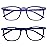 AOSM 2 Pack Blue Light Blocking Glasses, Computer Reading/Gaming/TV/Phones Glasses for Women Men,Anti Eyestrain & UV Glare (Blue + purple)