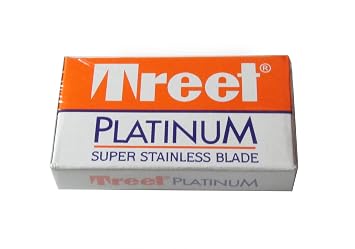 100 Treet Platinum Super Stainless Double Edge Razor Blades - New Space Saving Format