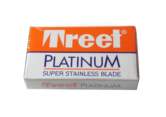 100 Treet Platinum Super Stainless Double Edge Razor Blades - New Space Saving Format