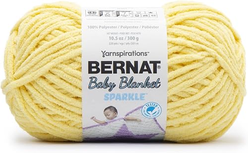 Bernat Baby Blanket Sparkle Yarn-Sunshine