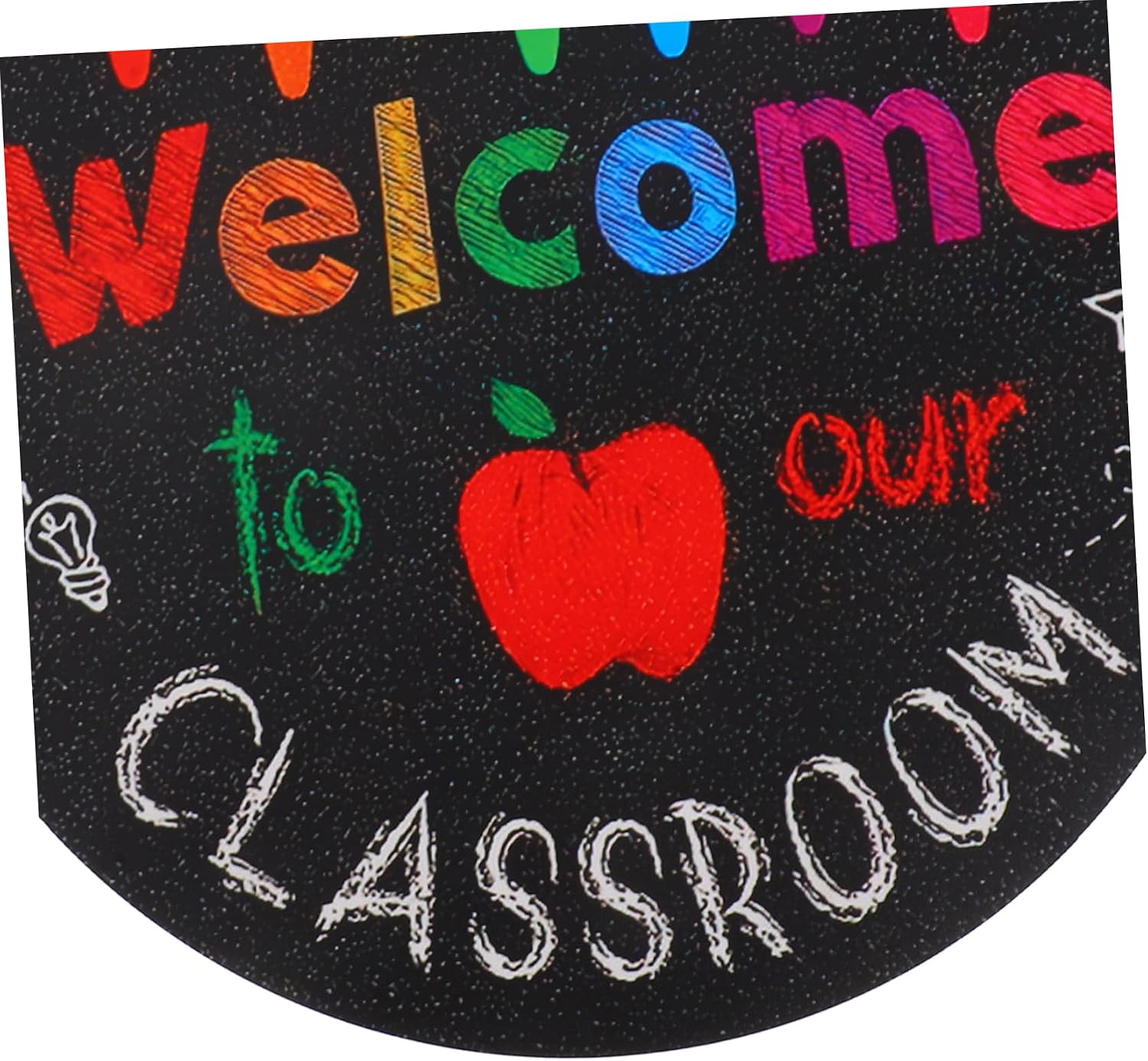 MINAOLULUS Round Classroom Door Sign with Back to School Welcome Message Vibrant Colorful Teacher Door Hanger for Classroom Decor Wood Material with Easy Hanging Rope Back to School Decoration Accent