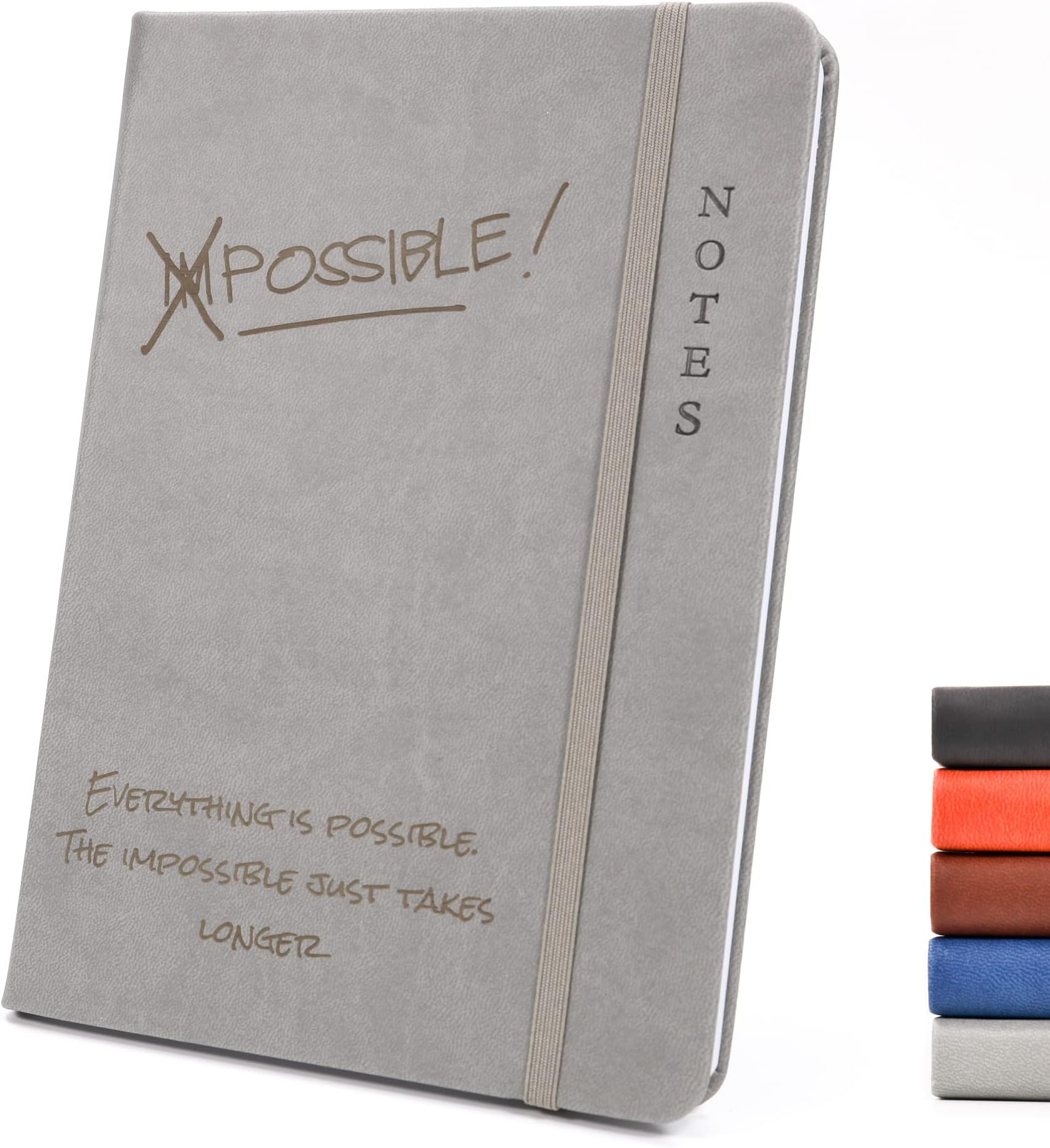 CustomDesign.Shop Personalised Custom Premium Hardcover Notebook | Design A Truly Unique Journal | Laser Engraved Gift Idea - A5, Grey