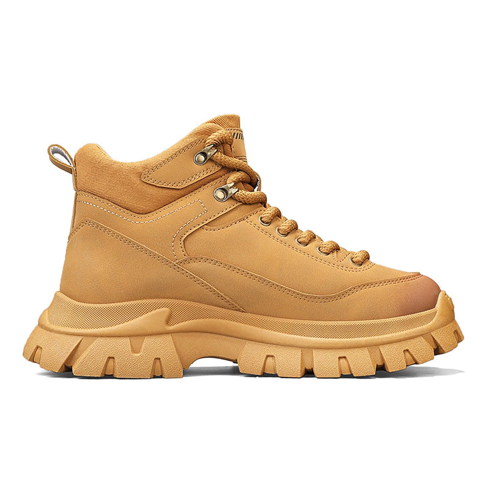 Chaussures de randonnée mi-hautes pour homme - Chaussures d'extérieur avec lacets - Semelle épaisse - Chaussures de marche imperméables - Antidérapantes - Confortables - Pour la randonnée et le sport