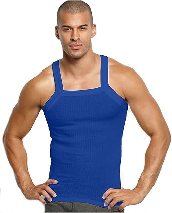 John Son Super Heavy Weight Square Cut Tank Top - 2 Pack 3XL, Royal Blue