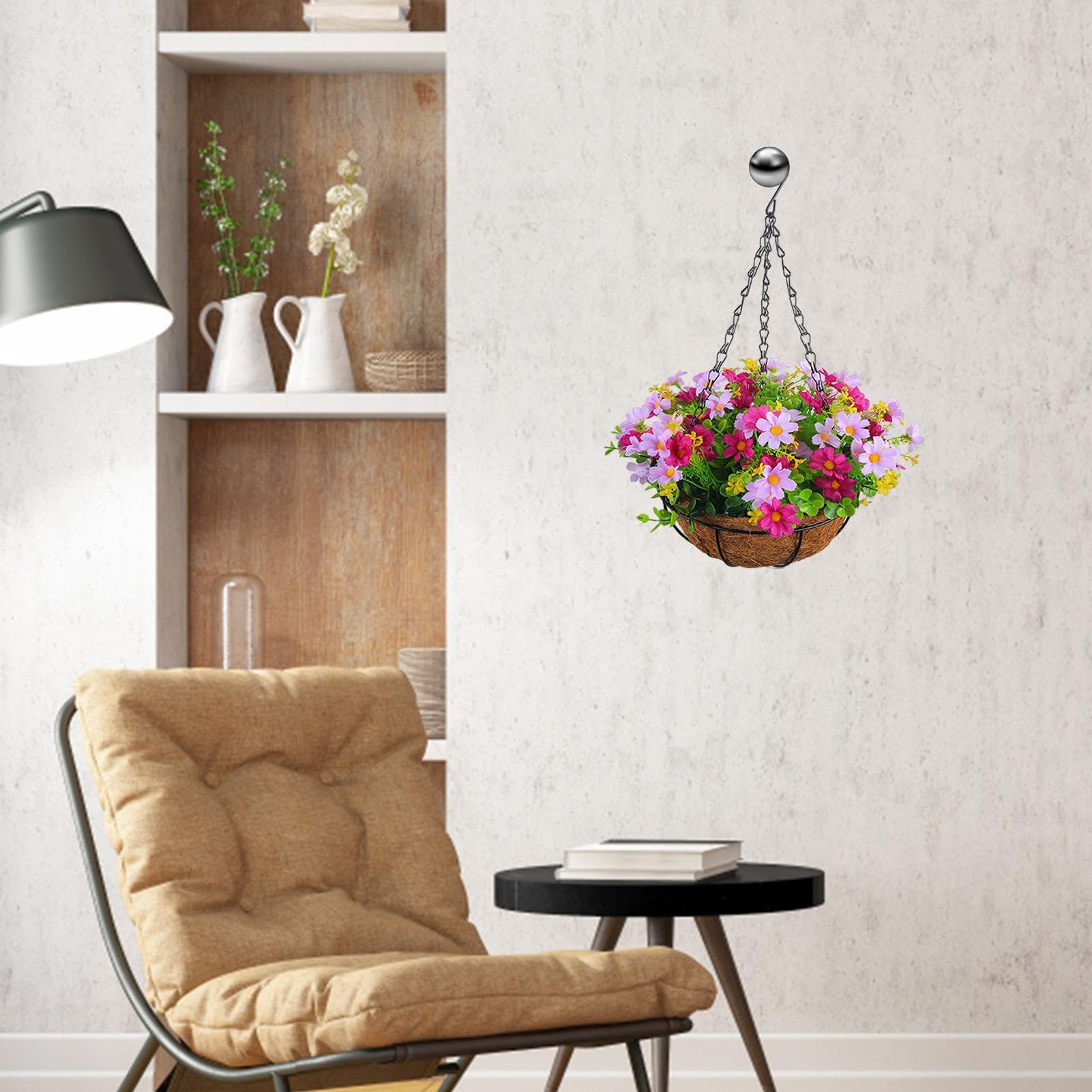 Thuis en buiten Zijden ketting hangende mand bloempot