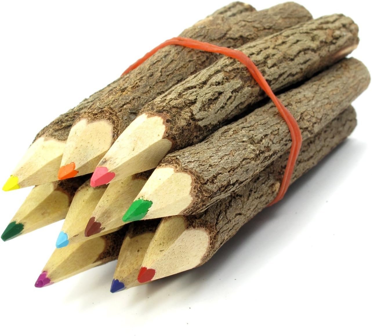 Wooden Colored Pencils 10 Colors Approximately Size 4 Inches Handmade in Thailand