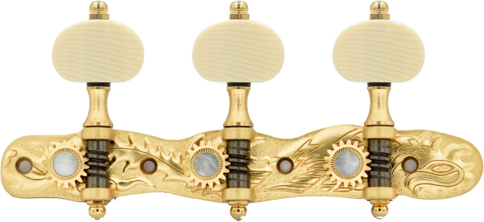 DJ101SG-P14I TENOR Classical Guitar Tuners "Dragon and Phoenix" Professional Tuning Key Pegs/Machine Heads for Classical or Flamenco Guitar.