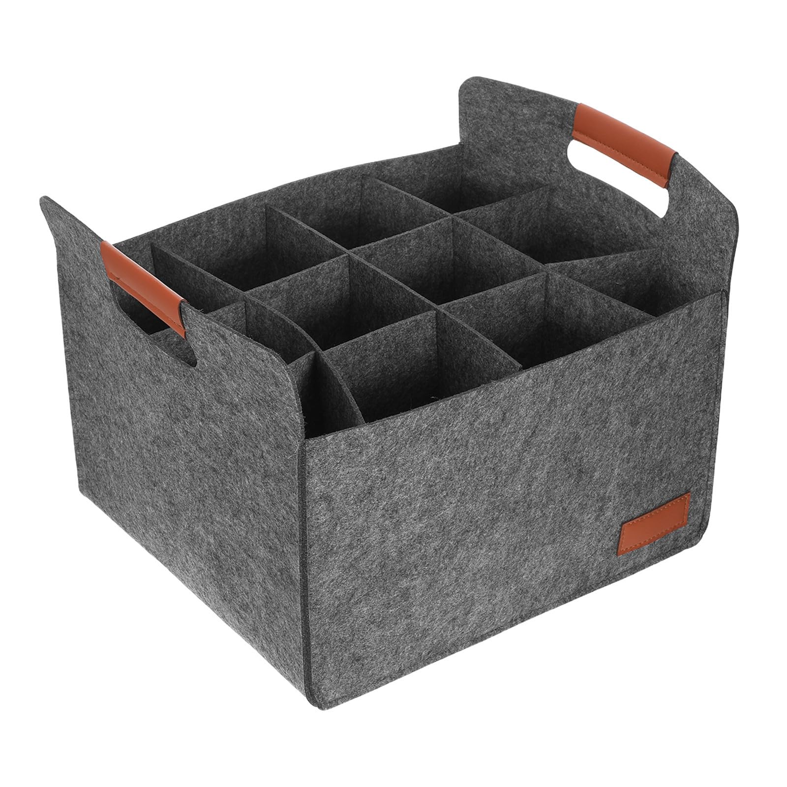 Bolsa de fieltro para vino portátil PRETYZOOM con compartimentos individuales para picnic y hogar 8