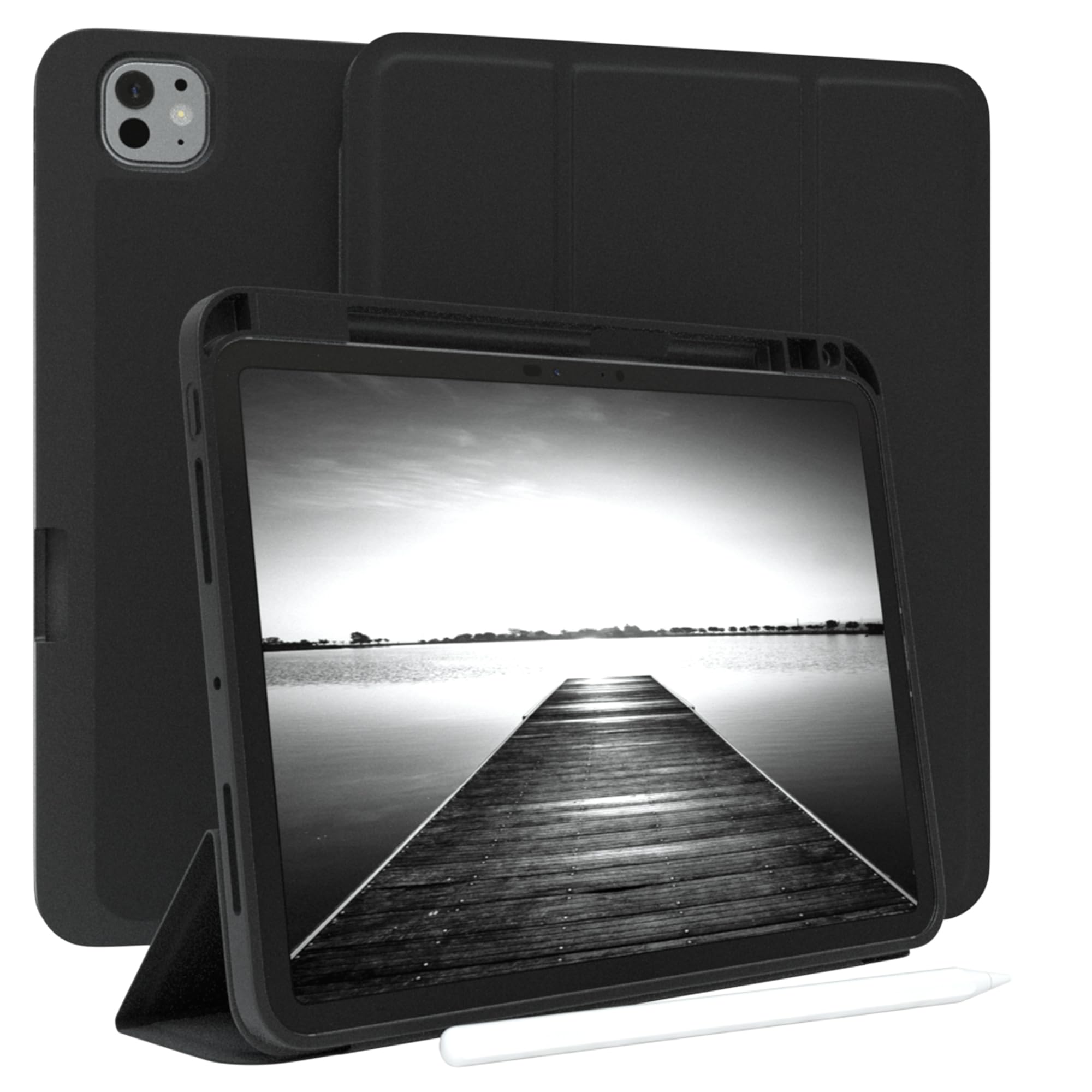 Étui de protection pour iPad Pro 11 2024 EAZY CASE noir avec porte-stylet smartcase - 8