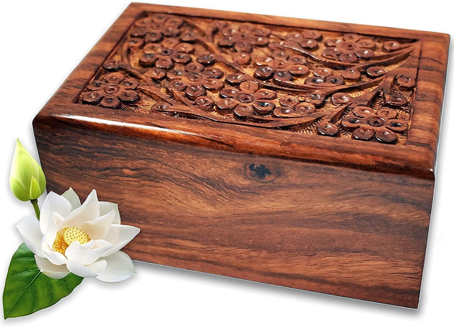 Handcrafted Keepsake Wooden Urn for Ashes, Large Urns for Human Ashes, Thoughtful Casket and Decorative Memorial, Perfect Tribute for Both Men and Women.