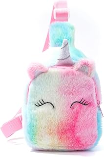 Kids Crossbody Bag Kids Sling Bags, Small Plush Sling Bag for Kids Travel Bag for Kids, Unicorn Sling Bag for Girls