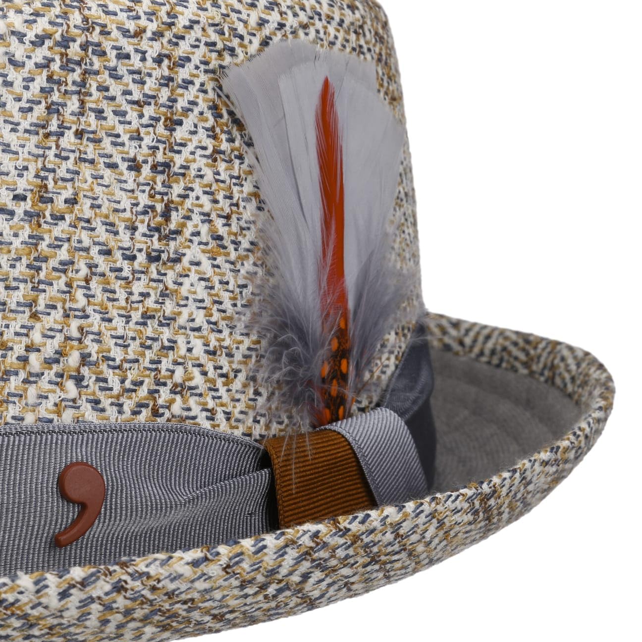 Sombrero Vendello Pork Pied’Este Hombre - Made in Italy pie de Sol con Forro, Banda Grosgrain, Grosgrain Primavera/Verano Verano
