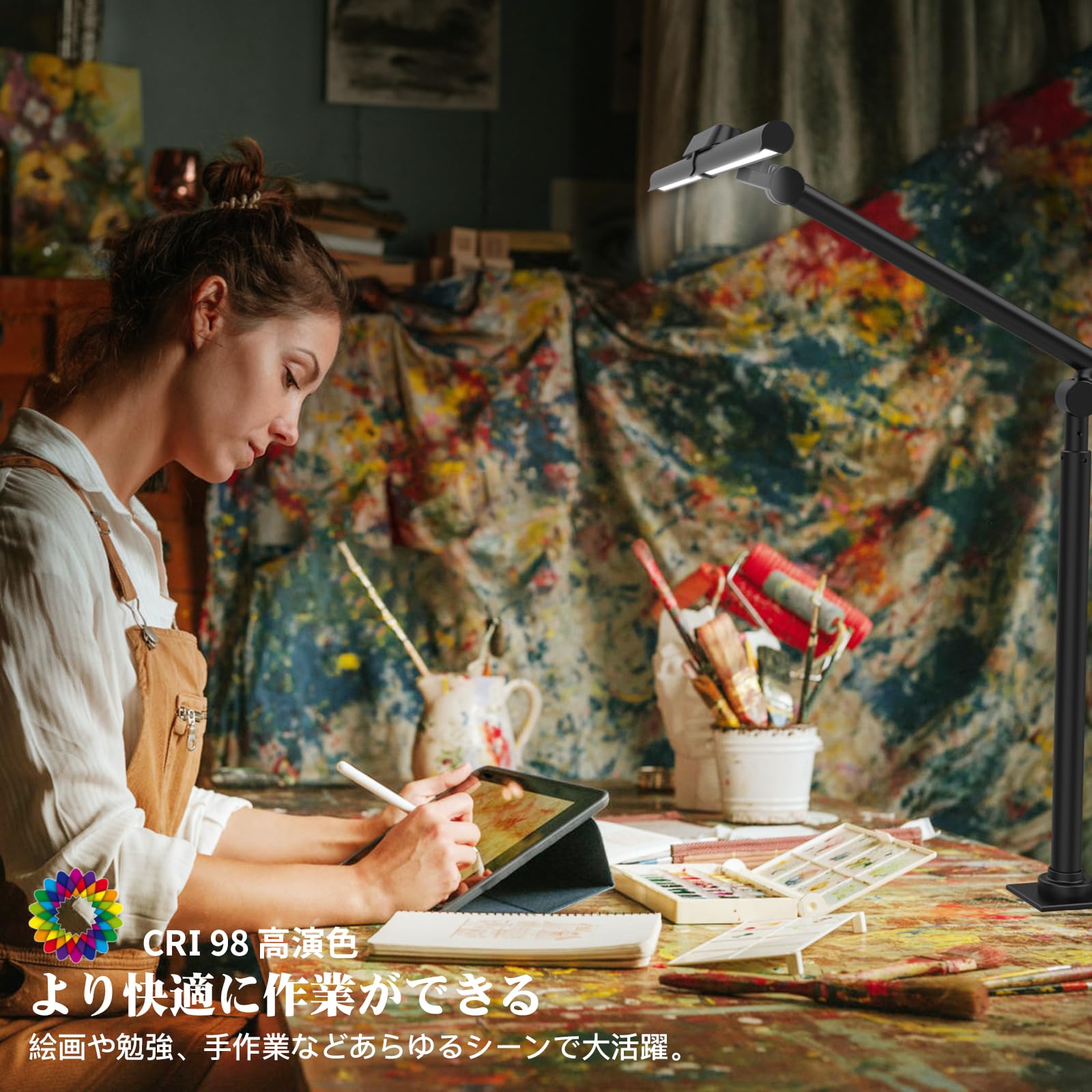 Amazon.co.jp: OOWOLF デスクライト LED クランプ式 電気スタンド  