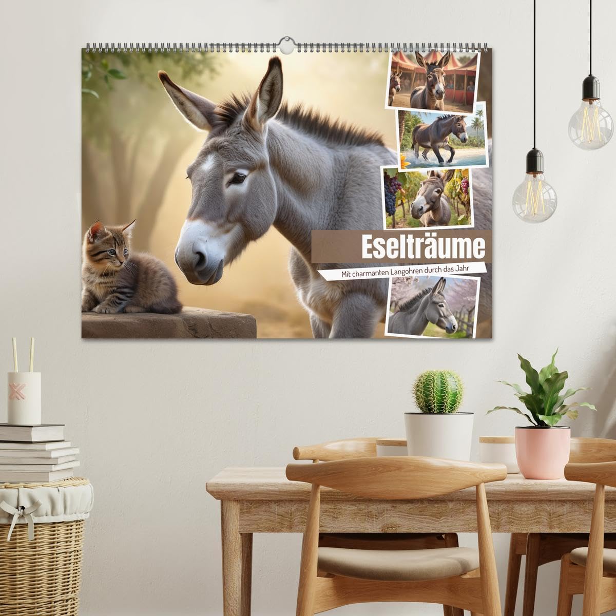 CALVENDO - Eselträume (Wandkalender 2027 DIN A2 quer), Monatskalender: Wunderschöne Eselmotive