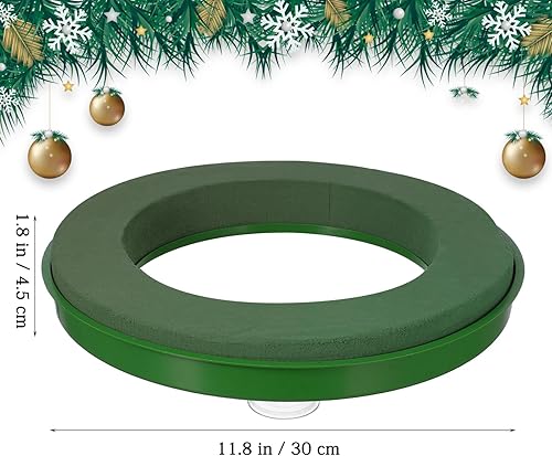 Miniatura 8 de Anillos de espuma - Base de corona de anillo de espuma floral húmeda de 11 pulgadas (verde)