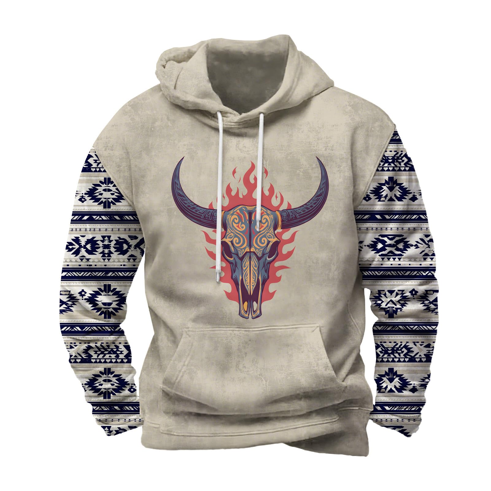 Mens Autumn Hoodie Dropped Shoulder Hooded Neck Fashion Pullover Classic Drawstring Long Sleeve Warmth Sweatshirt