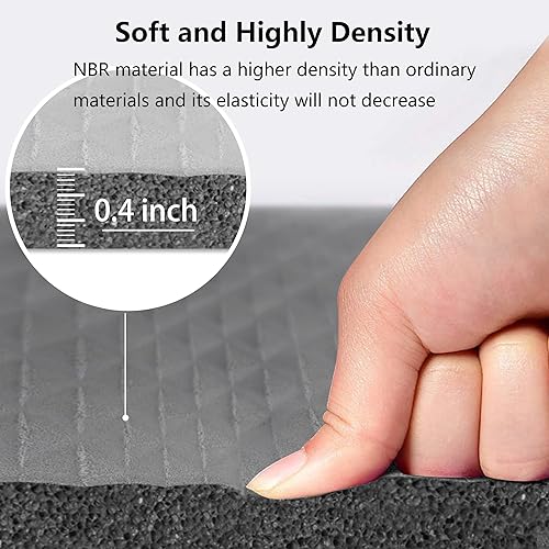 Miniatura 4 de LFS Alfombrilla de yoga de 315 pulgadas de 0394in extra ancha y extra gruesa antideslizante para ejercicio y fitness con banda y bolsa de yoga para