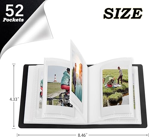 Miniatura 3 de Álbum de fotos pequeño de 52 bolsillos de 2 x 3 para película instantánea Fujifilm Instax Mini Series, Polaroid Snap, Z2300, cámaras instantáneas